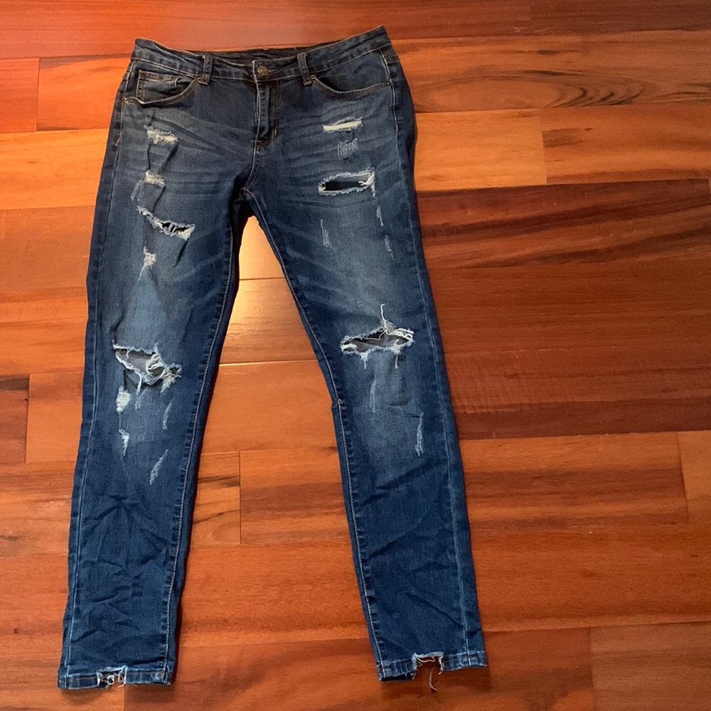 Distressed jeans